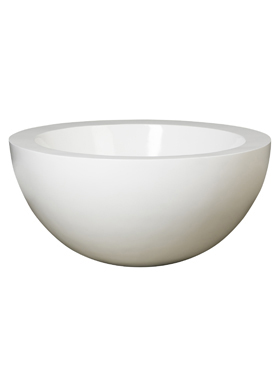 Fiberstone Glossy white vic bowl 60   28