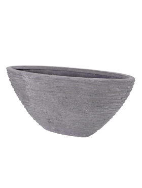 Polystone Rough Oval lava raw grey  100 35 40