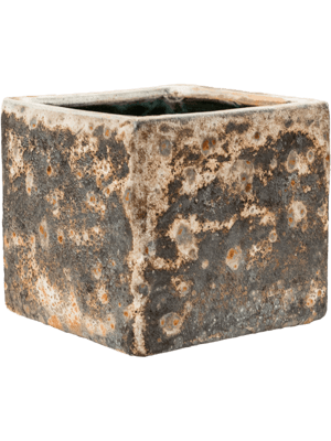 Lava Cube relic rust metal (glazed inside) 22(18) 22 20(18)
